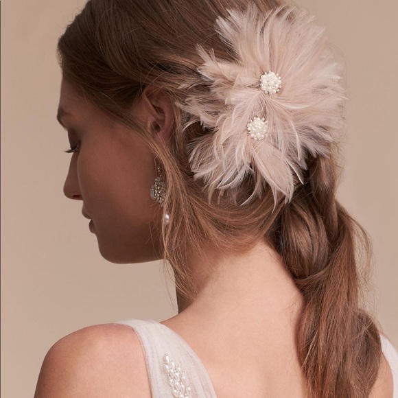 BHLDN Natural Feather Hair Comb - NEW main image 10